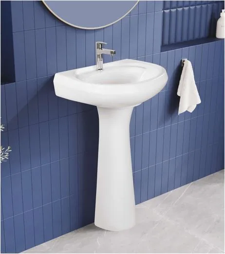 ZARA White Alfa Basin + Delta Pedestal 501 wash basin + pedestal