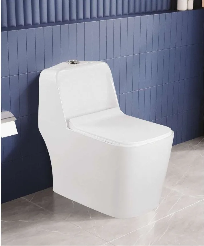 ZARA White Benz 116 one piece closet in a bathroom setting