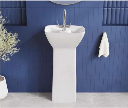 ZARA White Cadila 15001 one piece basin