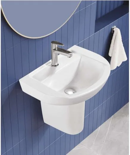 ZARA White Celo Basin + Sigma Half Pedestal 8003 basin + half pedestal