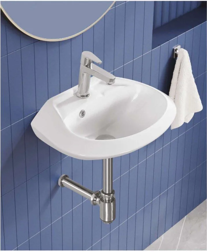 ZARA White Grand 704 wash basin in a bathroom setting
