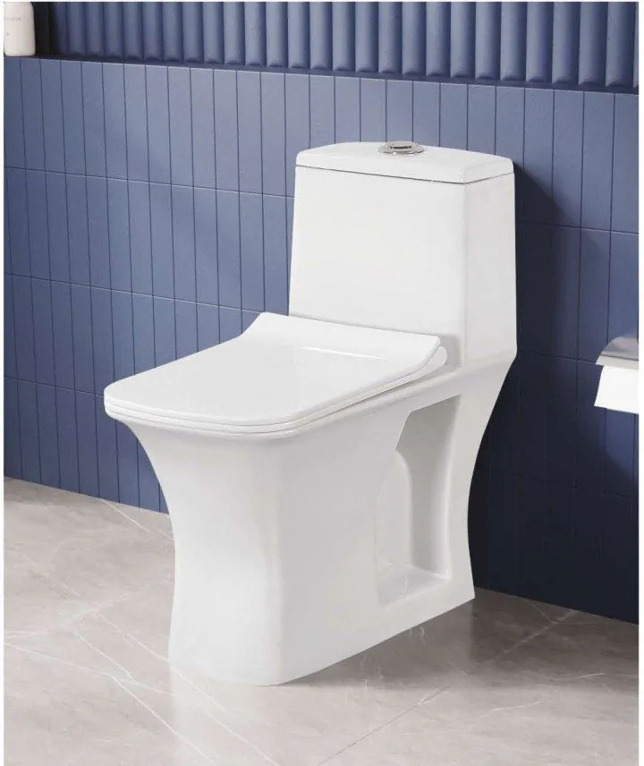 ZARA White Jazz 108 one piece closet in a bathroom setting
