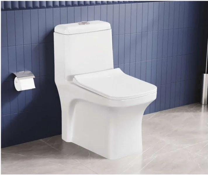 ZARA White Onix 118 one piece closet in a bathroom setting