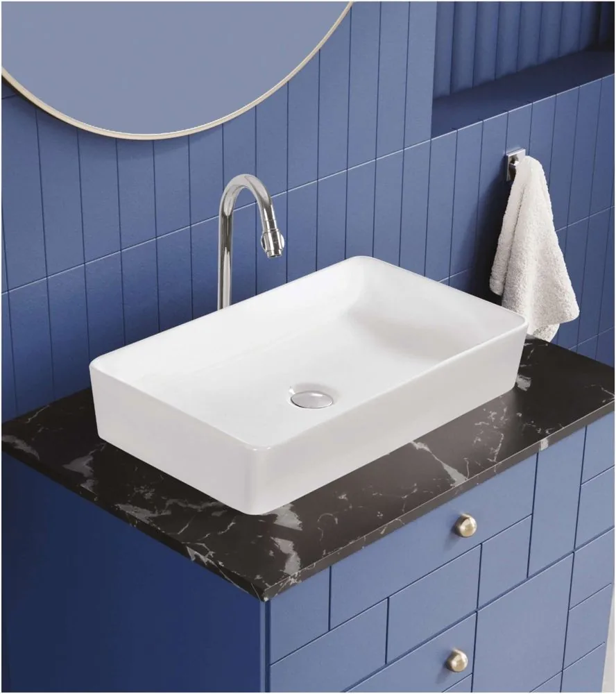 ZARA White Table Top 401 table top basin in a bathroom setting