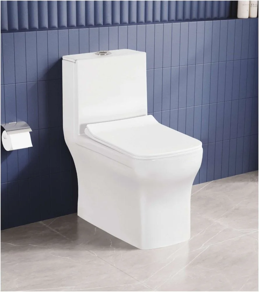 ZARA White Tallis 101 one piece closet in a bathroom setting