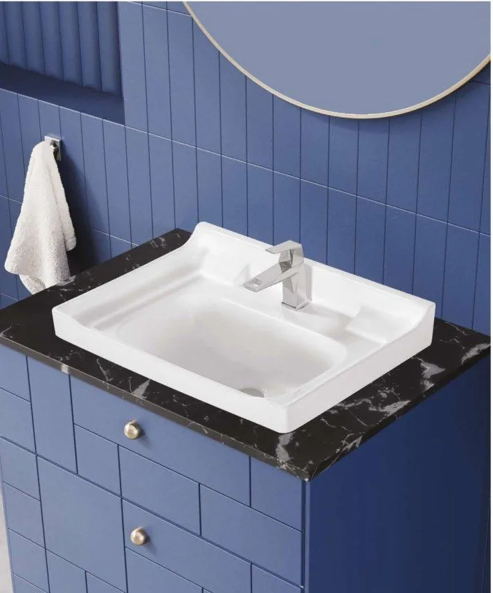 ZARA White Venity under counter basin in a bathroom setting
