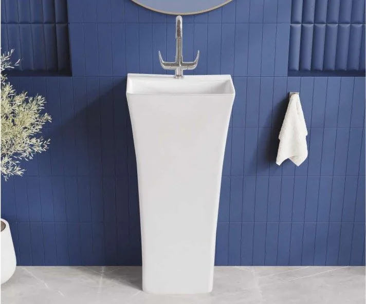 ZARA White Vipro 15003 one piece basin in a bathroom setting